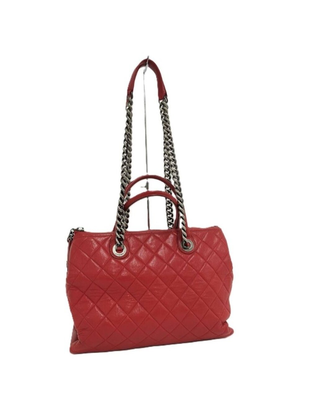 Chanel Quilted 31 2-Way Handbag Cambon Leather Red